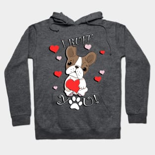 French Bulldog Mom Valentine’s Day Hearts & Frenchie Hoodie